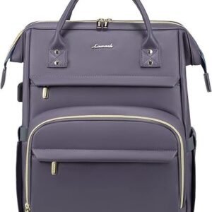 Leather Laptop Backpack for Women 15.6 inch,Travel Backpack Purse