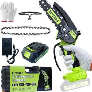 Mini Chainsaw, 6 Inch Hand Saw with Electric Chainsaw Function