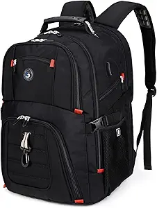 Extra Large 50L Travel Laptop Backpack with USB Charging Port