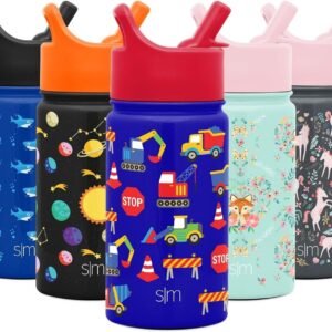 Simple Modern Kids Water Bottle with Straw Lid | Insulated Stainless Steel Reusable Tumbler
