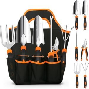 Gardening Tool Set, CHRYZTAL Stainless Steel Heavy Duty Gardening Tool Set