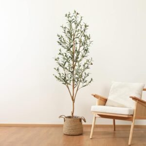 Kazeila Artificial Olive Tree 6FT Tall Faux Silk Plant for Home Office Decor