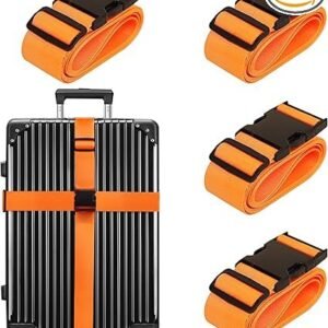 Luggage Straps for Suitcases TSA Approved Travel Belt 4 Pack