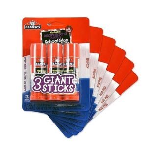 Elmer's Disappearing Purple School Glue Sticks, Washable